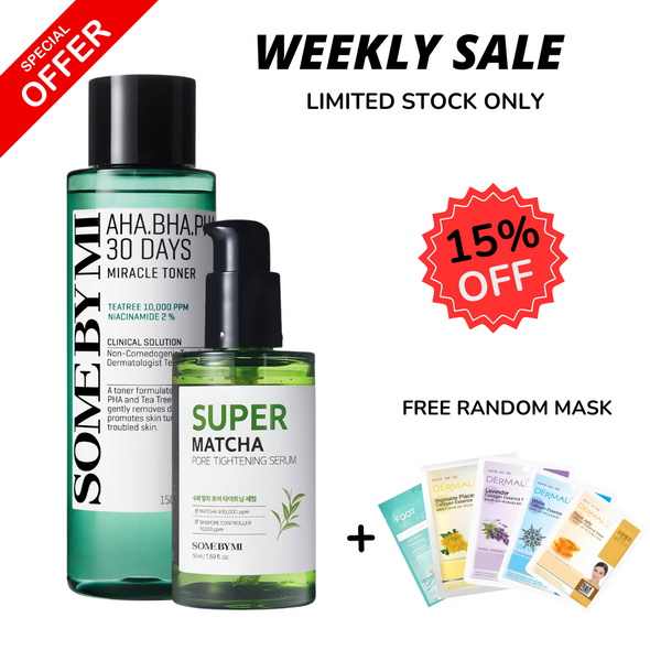 WEEKLY FLASH DEALS Some by Mi AHA-BHA-PHA 30 Days Miracle Toner + Snail Truecica Miracle Repair Serum