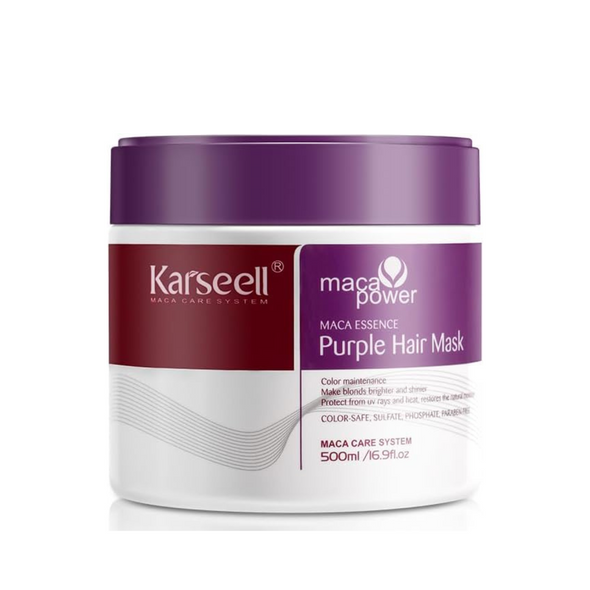 KARSEELL Maca Essence Purple Hair Mask for Blonde Hair | Deep Conditioning & Tone Correction