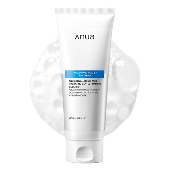 ANUA Hyaluronic Acid 8+ Panthenol | Hydrating Gentle Foaming Cleanser