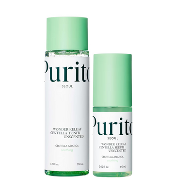 PURITO Wonder Releaf Centella Unscented Toner & Serum