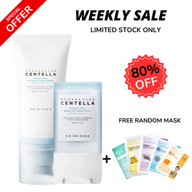 WEEKL BUNDLE SALE! SKIN 1004 HYALU-CICA WATER-FIT SUN SERUM & Hyalu-Cica Sulky-Fit Sun Stick