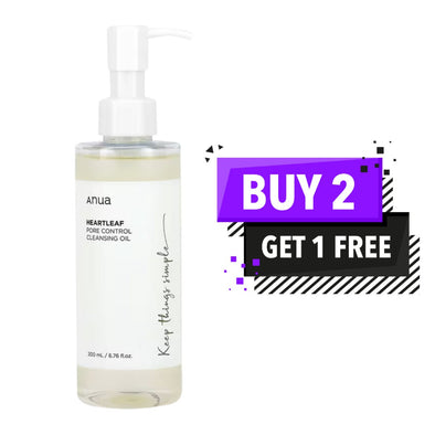 BUY 2 GET 1 ANUA Heartleaf pore control cleansing oilAnua SetGlam Secret