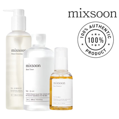 MIXSOON BEAN Cleansing Oil, Been Essence and Toner SetToner + Cleansing Oil + serumGlam Secret