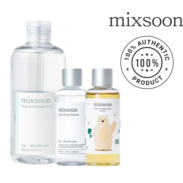 MIXSOON Cleansing Water, Glucan Essence & Centella Asiatica EssenceEssence, Cleansing Water & Glucan EssenceGlam Secret