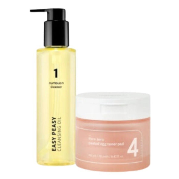 NUMBUZIN No 4 Toner Pad & Num 1 Cleanser SetToner and CleansingGlam Secret