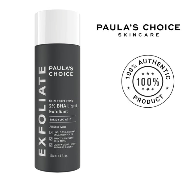 PAULA'S CHOICE Skin Perfecting 2% Bha Liquid Salicylic Acid Exfoliant for Blackheads and Enlarged Pores - 4ozExfoliateGlam Secret