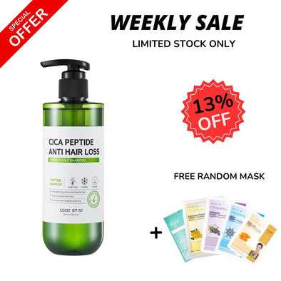 WEEKLY FLASH DEALS! Cica Peptide Anti Hair Loss + FREE Random MaskHair careGlam Secret