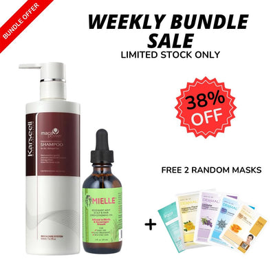 WEEKLY FLASH DEALS! Karseell Shampoo and Mielle Oil + Free 2 Random MaskHair careGlam Secret