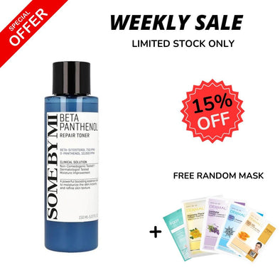 WEEKLY FLASH DEALS! Some By Mi Beta Pantheniol Repair Toner + Free Random MaskTonerGlam Secret