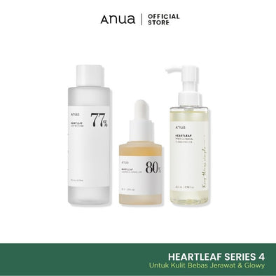 ANUA Heartleaf Series 4 Toner Soothing Ampoule + Cleansing OilSkincare SetGlam Secret