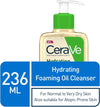 CERAVE CeraVe Hydrating Foaming Oil Cleanser for Normal to Very Dry Skin with Squalane, Triglyceride and 3 Essential Ceramides (For Face and Body), Clear, 236 mlCleanserGlam Secret