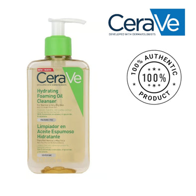 CERAVE CeraVe Hydrating Foaming Oil Cleanser for Normal to Very Dry Skin with Squalane, Triglyceride and 3 Essential Ceramides (For Face and Body), Clear, 236 mlCleanserGlam Secret