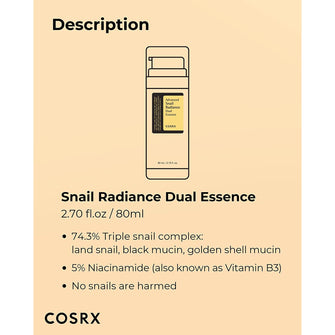 COSRX Advanced Snail Radiance Dual Essence 80mlEssenceGlam Secret
