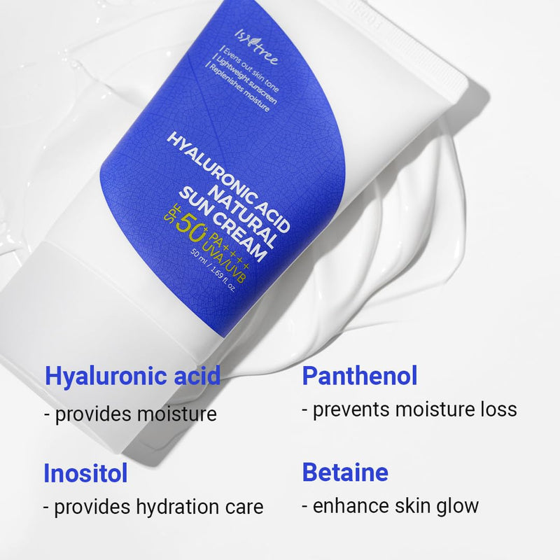 Isntree Hyaluronic Natural Sun Cream SPF50 PA++++ 50mlsun creamGlam Secret