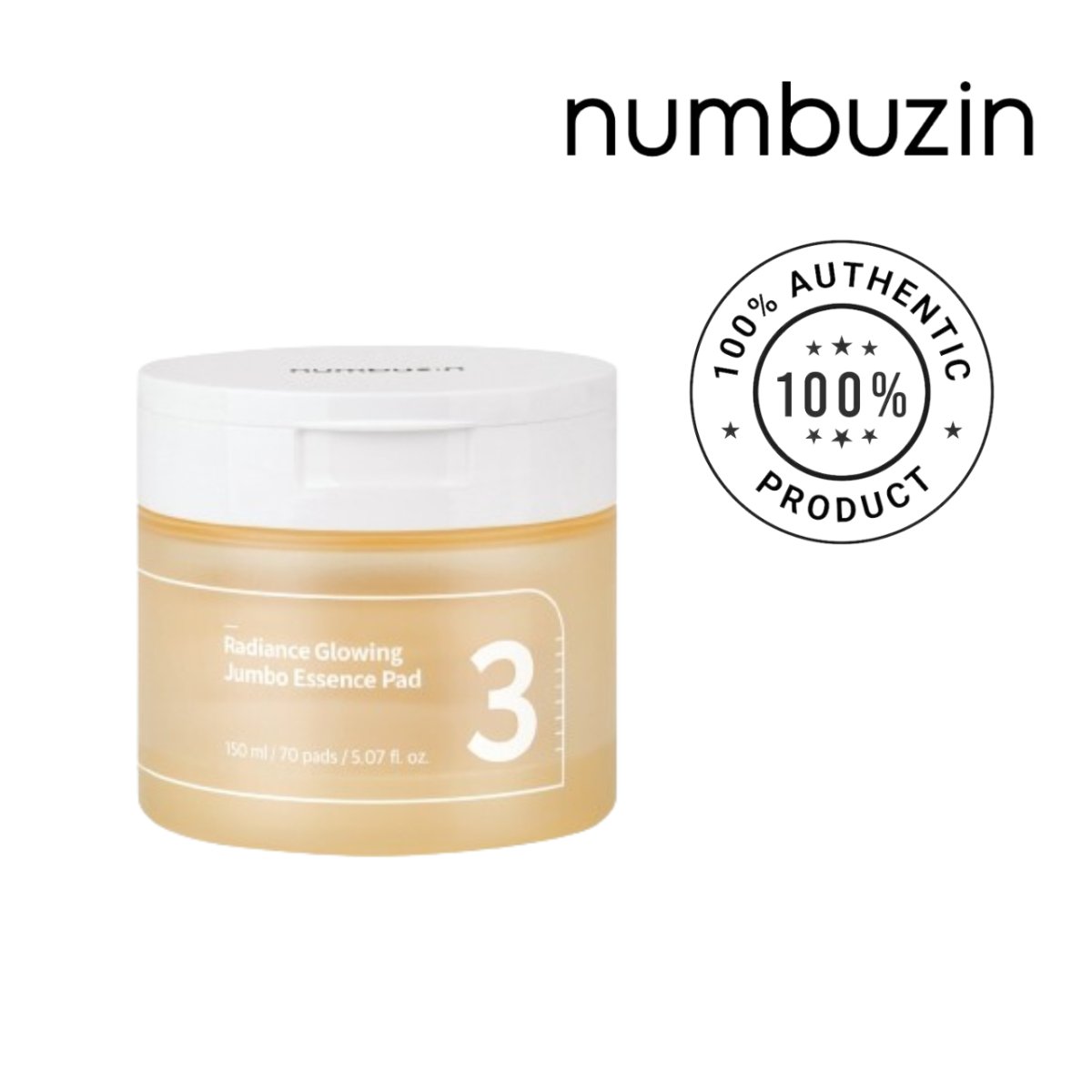 NUMBUZIN No.3 Radiance Glowing Jumbo Essence Pad 150ml / 70 Pads