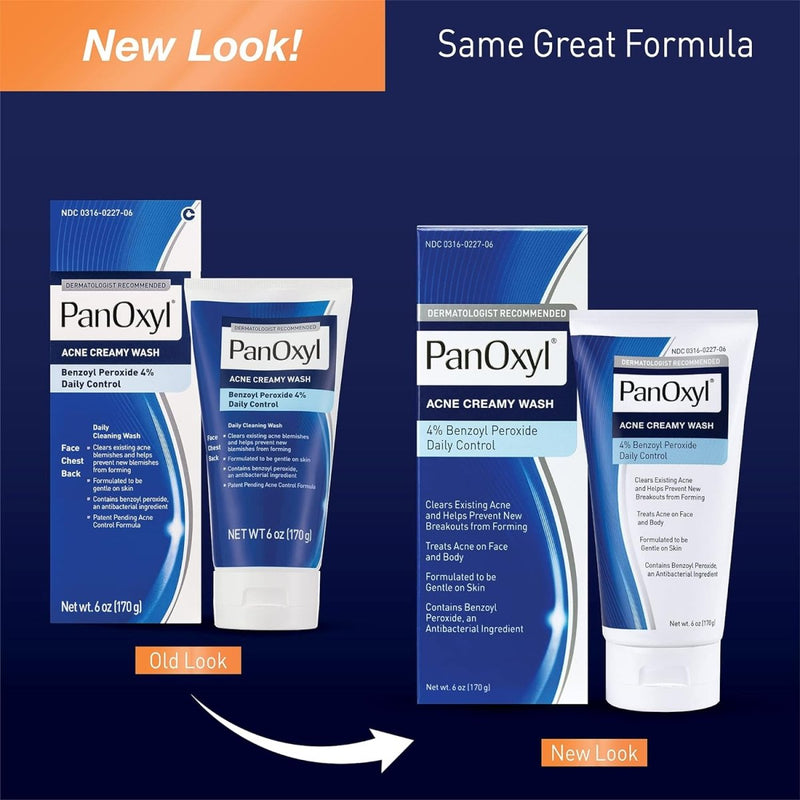 PanOxyl Acne Creamy Wash 4% Benzoyl peroxide daily control 170gAcne CreamGlam Secret